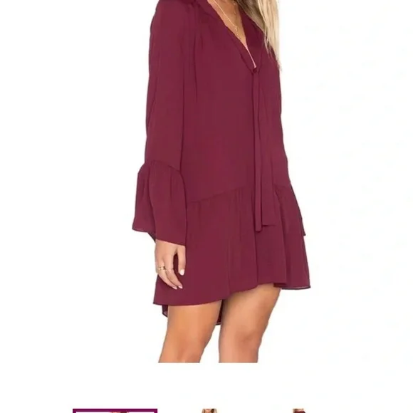 Amanda Uprichard | Dresses | Amanda Uprichard Holland Dress Ladies Size  Large Burgundy | Poshmark